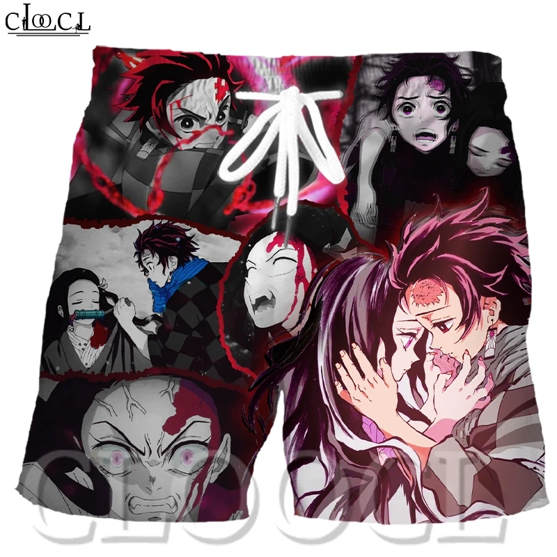 Повседневные Шорты CLOOCL с изображением рассекающего демонов в японском стиле