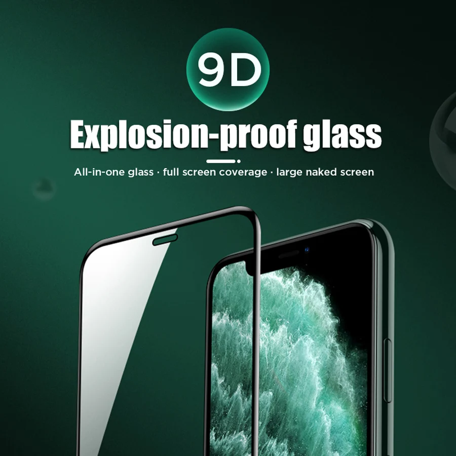 3PCS Полное покрытие стекла для iPhone 12 Pro Max Mini Защитная пленка для экрана 11 XR XS X.