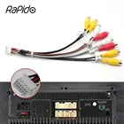Универсальный 12 Pin RCA Аудио Видео провод жгут CCD AUX AV IN Out кабель адаптер проводка разъем Android автомобильное радио