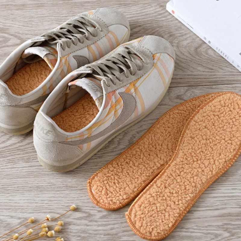 

Winter Warm Insoles For Shoes Men Women Imitating Alpaca Wool Velvet Deodorant time! Absorbent Breathable Plush Sports Insole