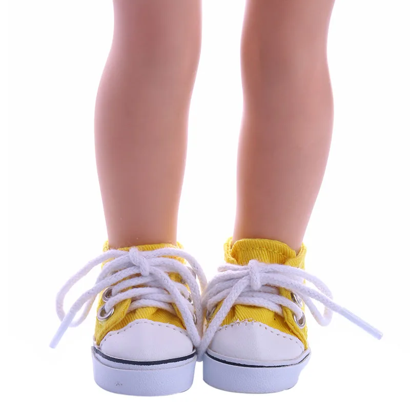 Кукольная обувь 5 см в длину полиуретановая парусиновая для кукол Paola Reina 14 дюйма