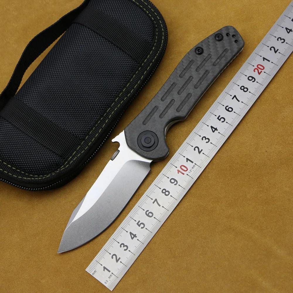 Складные ножи LOVOCOO 0630 лезвие D2 титановая рукоятка CF + карманные для кемпинга