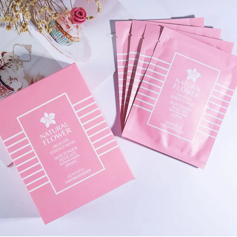 Шелковая Маска для лица Rose уход за кожей фотоотбеливающая маска увлажняющая