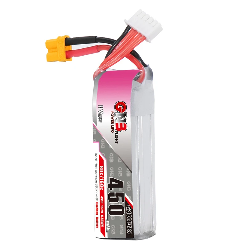 2/4/6/8/10 шт. GNB 4S 15 2 V Max160C HV LiPo Battery 450MAH XT30U-F Plug для Beta85X Whoop Квадрокоптер FPV Racing Drone RC parts |