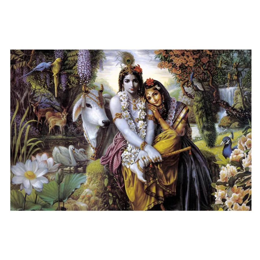 Алмазная 5D картина с полным покрытием индуийский Бог Radha Krishna Love 2 алмазная