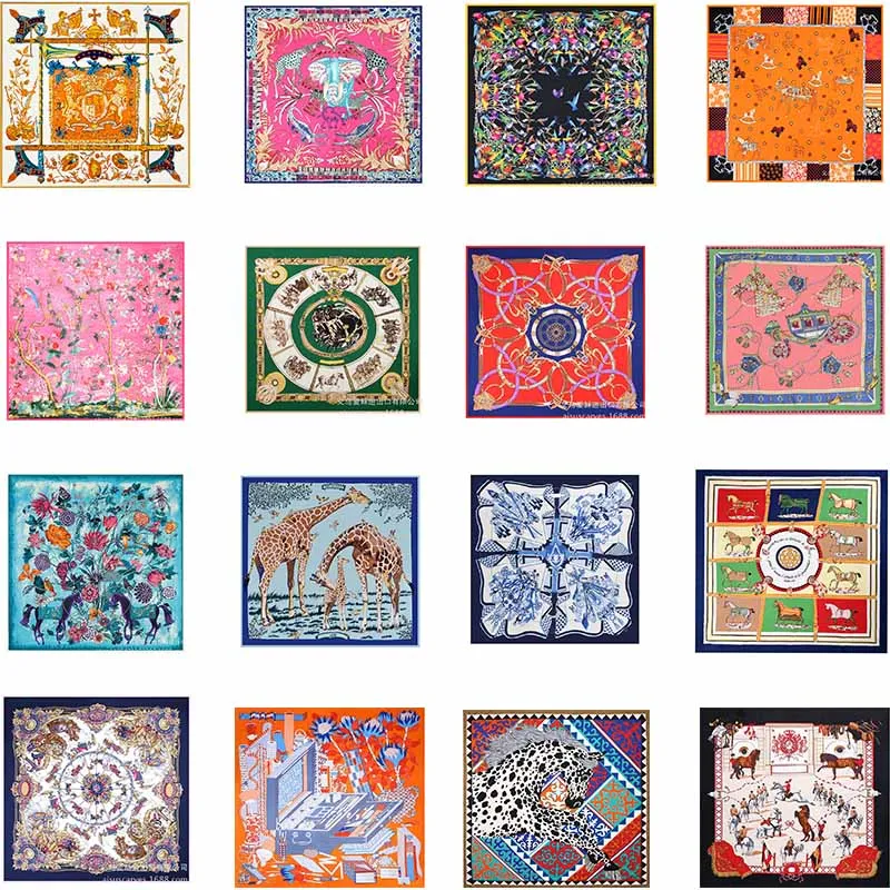 Женский шарф из 100% шелка Matagorda роскошный брендовый большого размера с цветами и