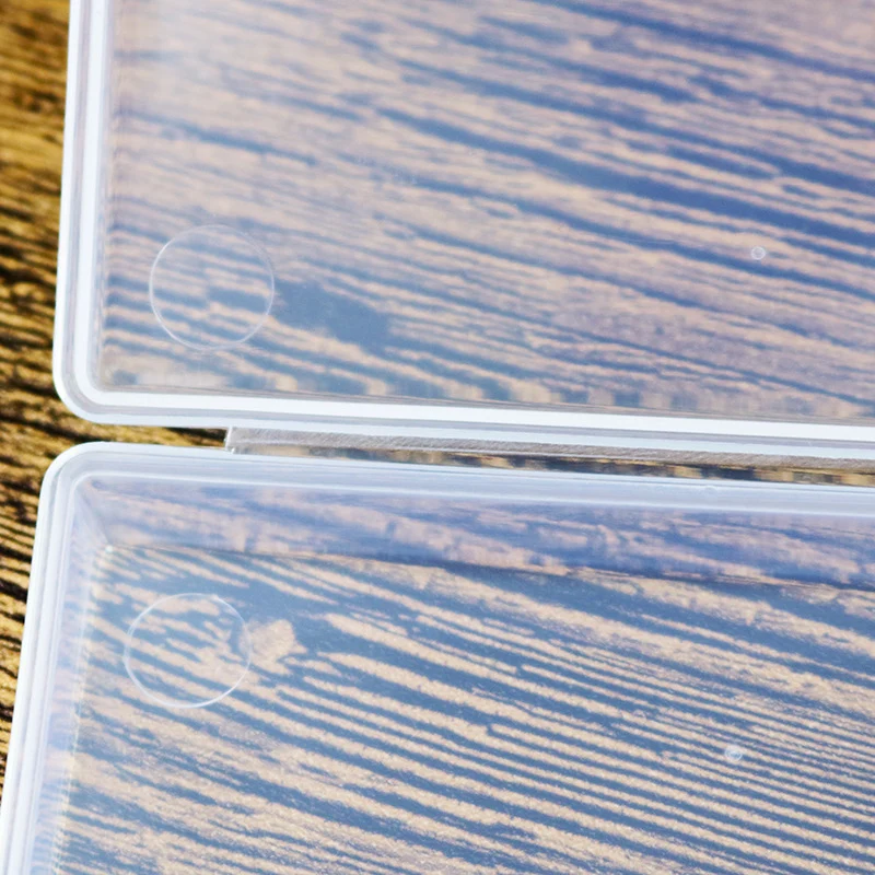 

1PCS New Small Plastic Transparent With Lid Collection Container Case Storage Box Cards Jewelry Storage Box Square Jewelry Box