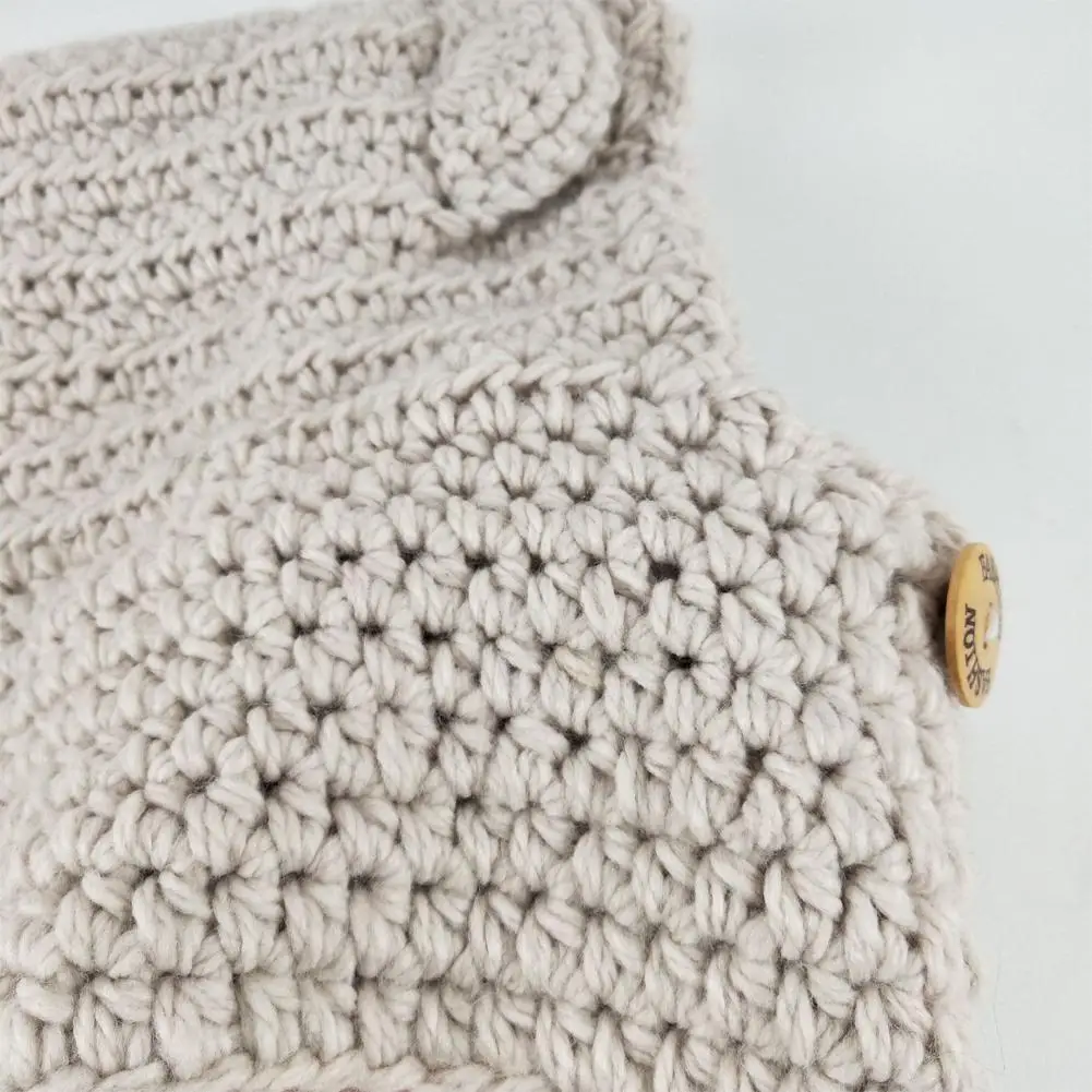 Детская шапка месяц плащ медведь зимняя детская ручная вязка шерстяная шарф