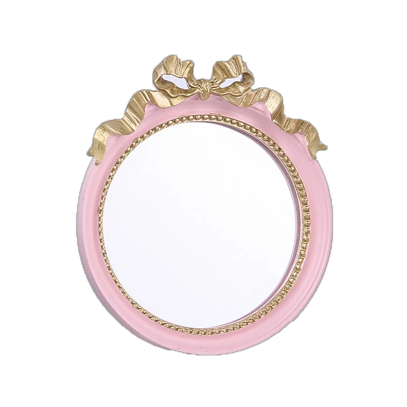 Зеркало в европейском ретро стиле с милым бантом креативное портативное зеркало