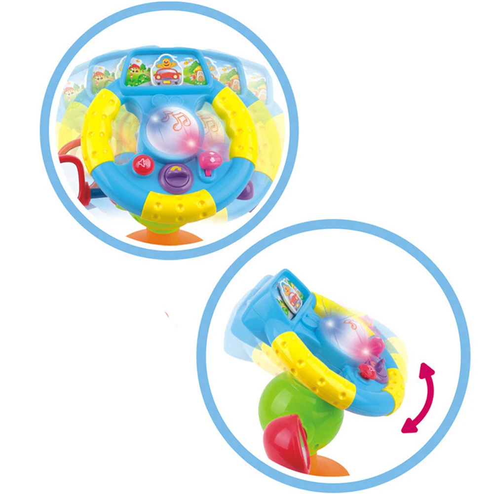 Мини девочка Забавный мальчик зеркальный Рог Музыкальный руль игрушка подарок