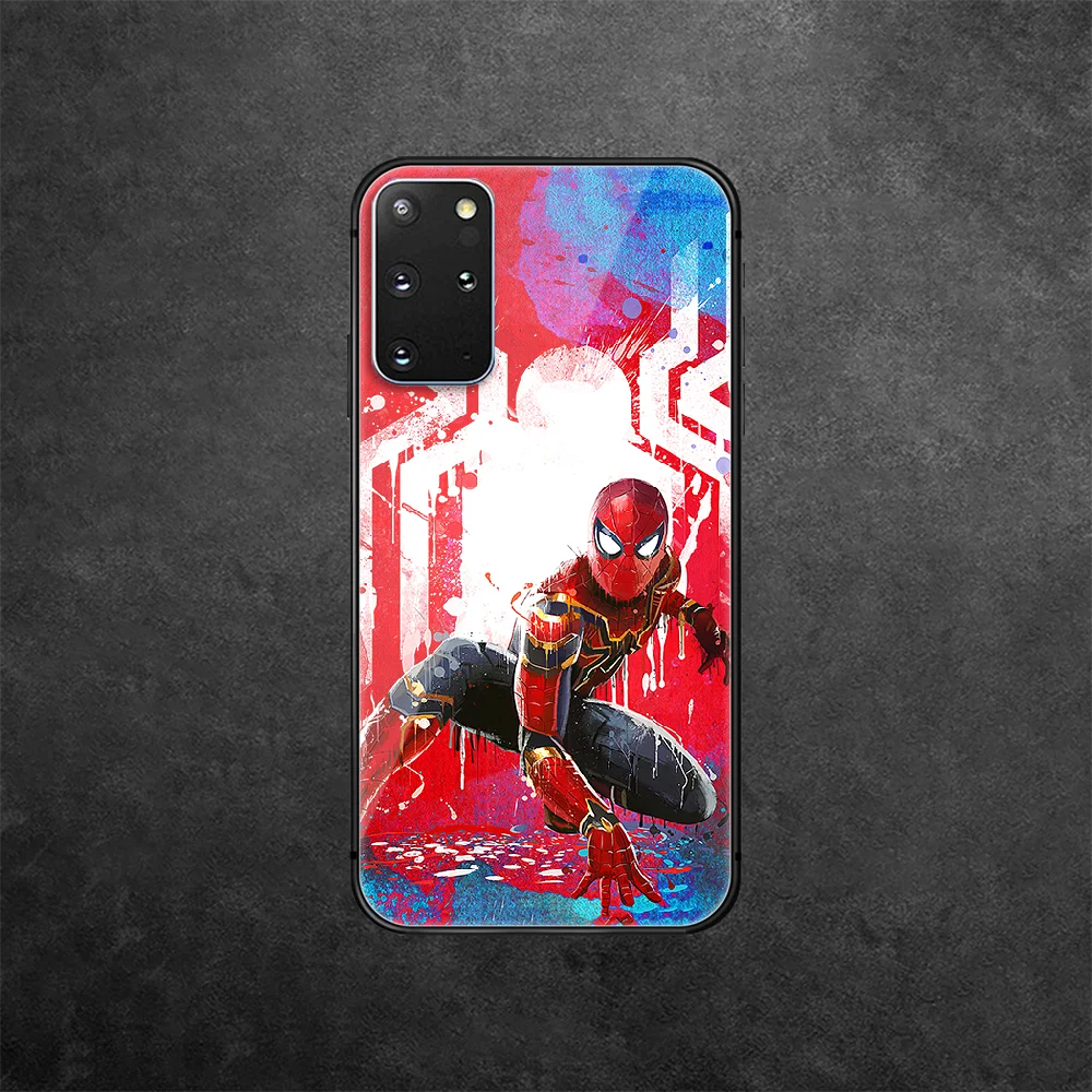 

Marvels Spidermans Avengers Tempered Glass Phone Case Cover For Samsung Galaxy Note S 8 9 10 20 21 E Plus Ultra M 31 51 FE Hot