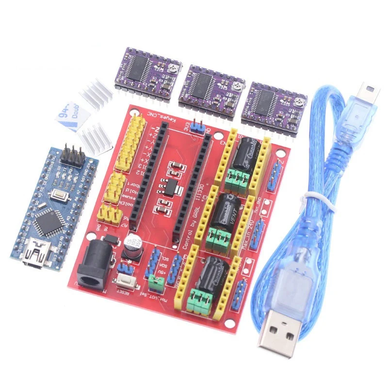 3DV4 CNC Shield V4 + Nano 3 0 шт. A4988 /DRV8825 Reprap Stepper набор драйверов | Электронные компоненты и