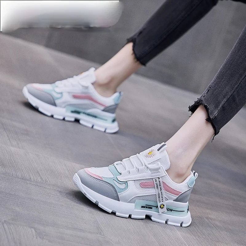 

New Sneakers 2021 Spring Fashion Comfortable Women's Vulcanized Shoes Color Matching Casual Walking Shoes Zapatos De Mujer