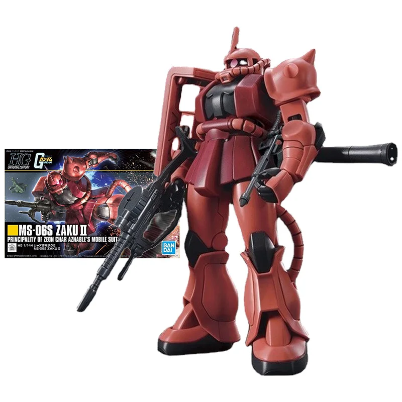 

Bandai Gundam Model Kit Anime Figure HGUC 1/144 234 MS-06S ZAKU 2 Genuine Gunpla Model Anime Action Figure Toys for Children