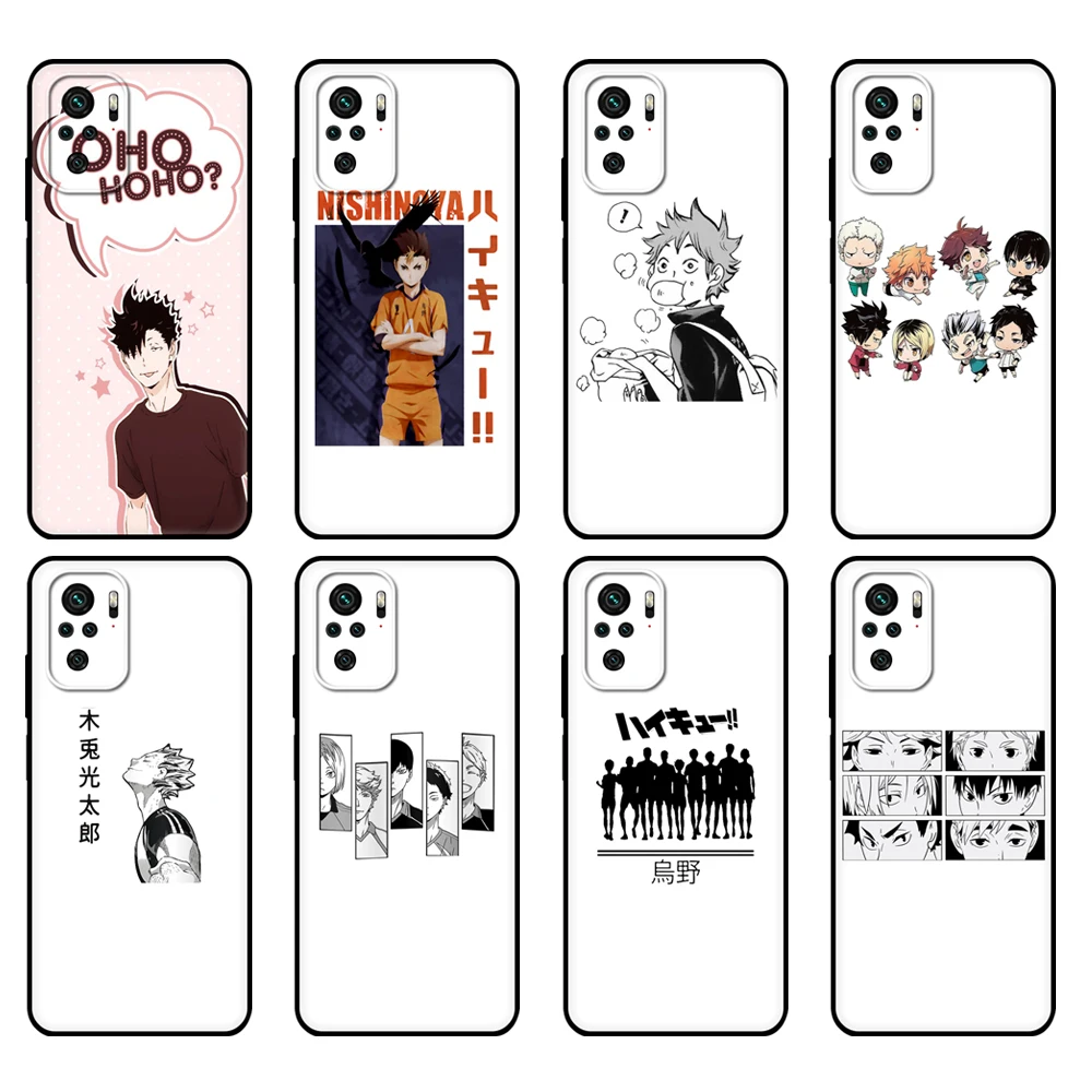 Черный чехол из ТПУ для Xiaomi Redmi 9T Note 10 флип 4G Pro 10S с японским аниме Oya Haikyuu Love