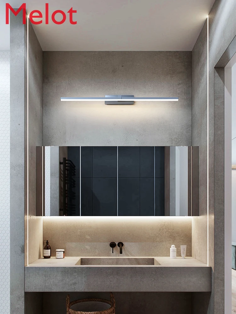 

Mirror Front Lamp Bathroom Modern Minimalist Wash Basin Cabinet Lamp Bathroom Waterproof Antifog Glasses Cabinet Lamp Menorah