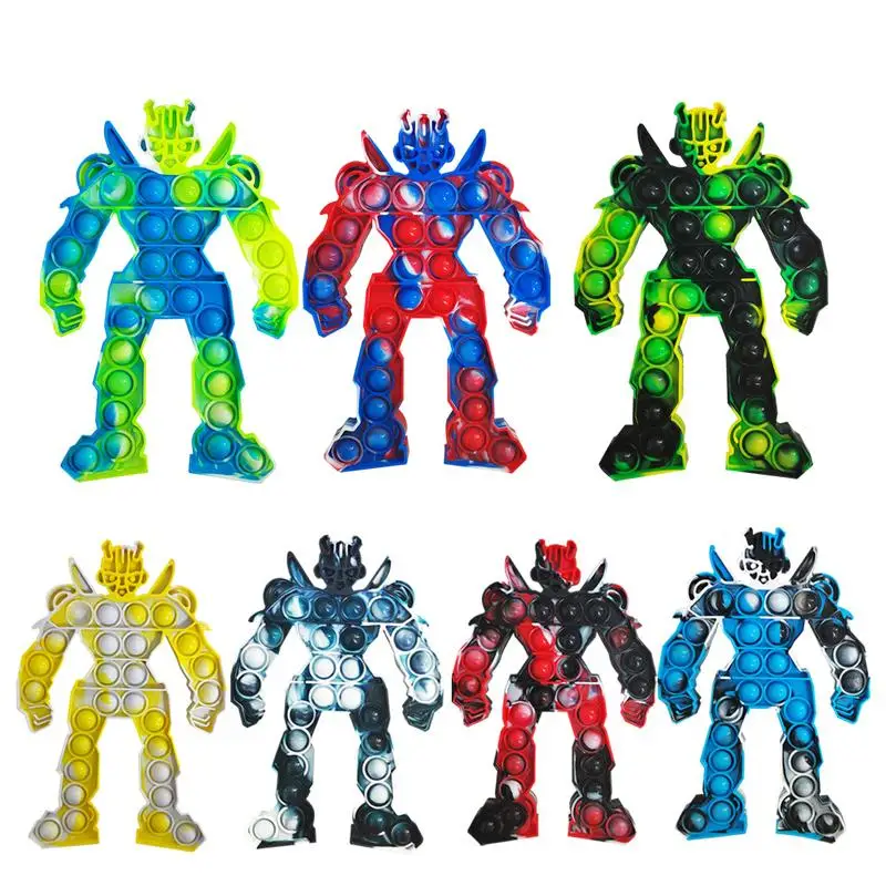 

New Pop It Fidget Toys Silicone Kawaii Anime Transformers Bumblebee Anti-Stress Push Bubble Simple Dimple Squeeze Toys for Kid