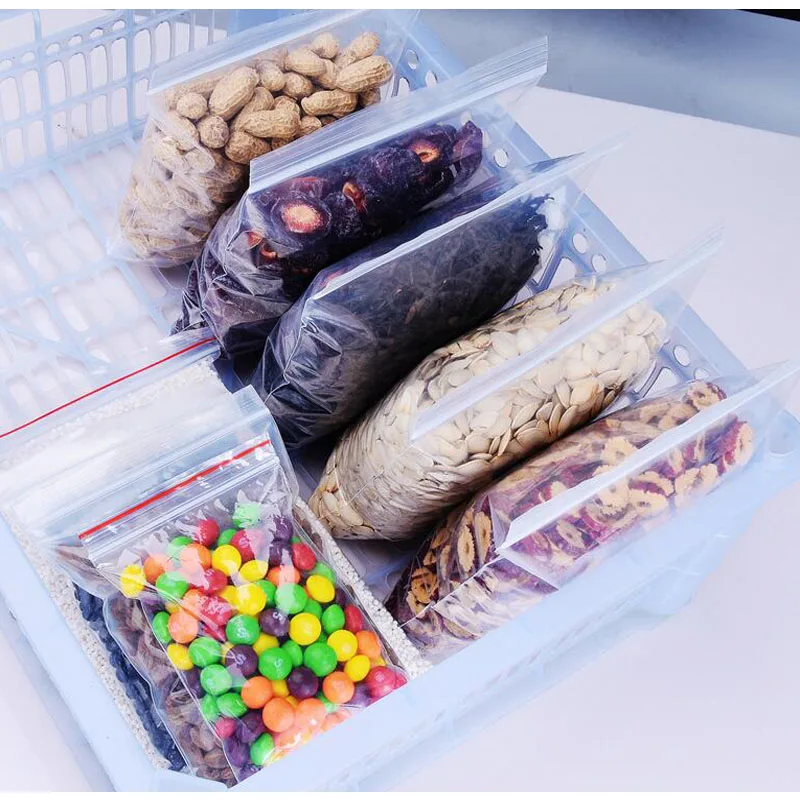 100 прозрачные молнии Многоразовые Ювелирные изделия/конфеты/закуски/кухонный