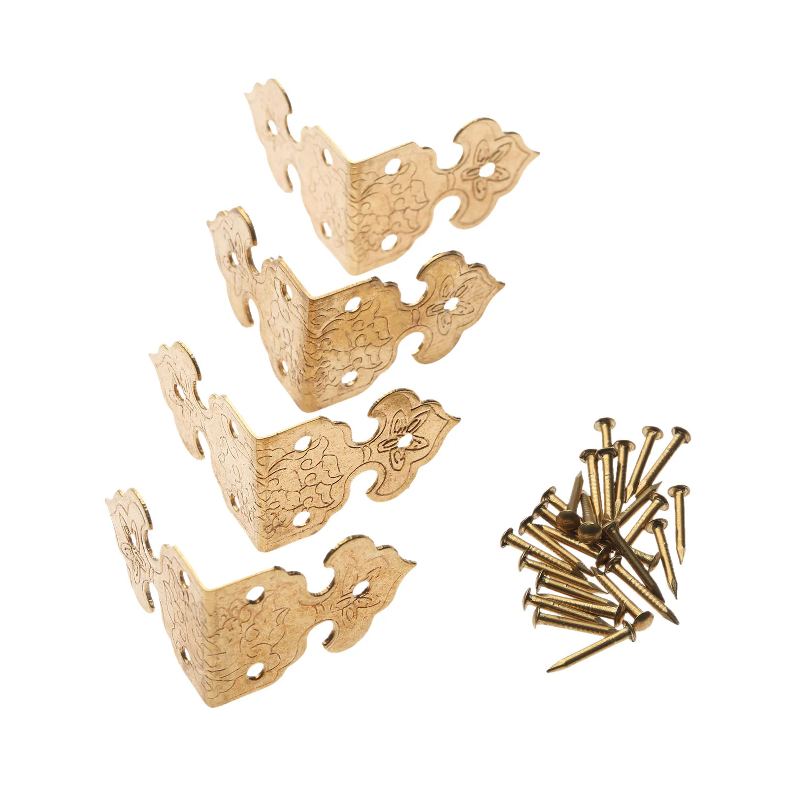 DRELD 4 шт. латунные деревянные ножки для ящика ножкой Угловой протектор китайский