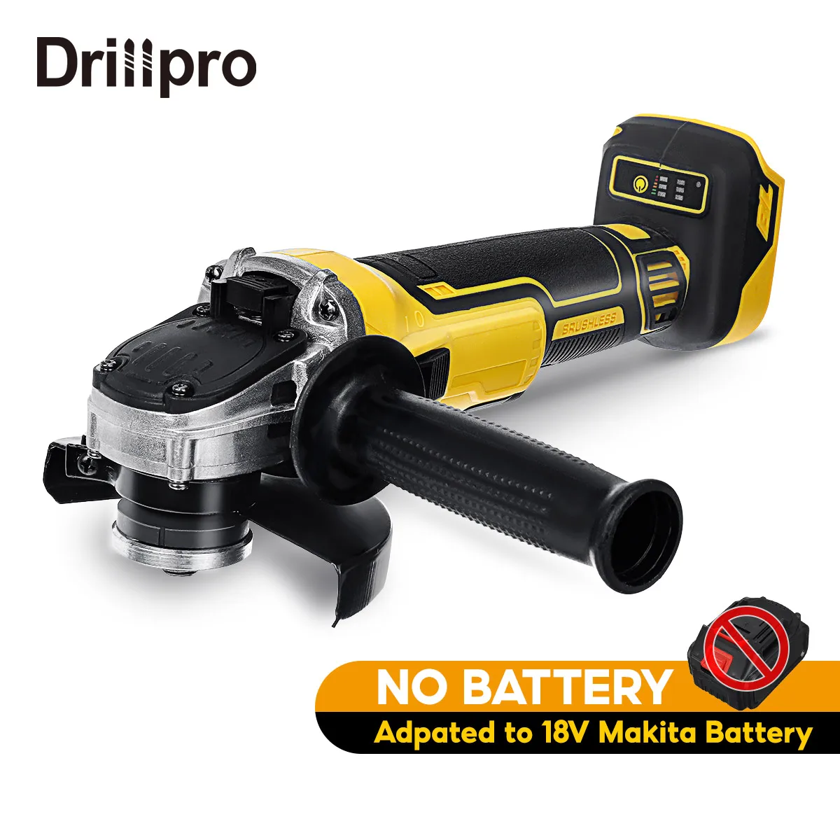 800 Вт 18 в 125 мм бесщеточная беспроводная ударная угловая шлифовальная машина с