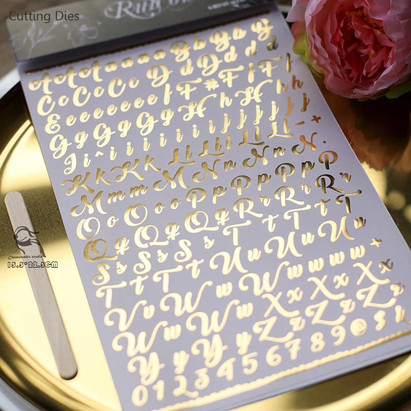 2019 золотой цвет горячего тиснения Фольга Снежинка буквы натирать для