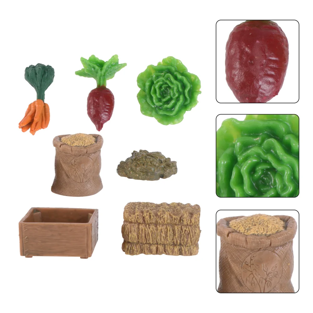 

7Pcs Realistic Mini Farm Ornament Sand Table Emulation Model Chic DIY Tools