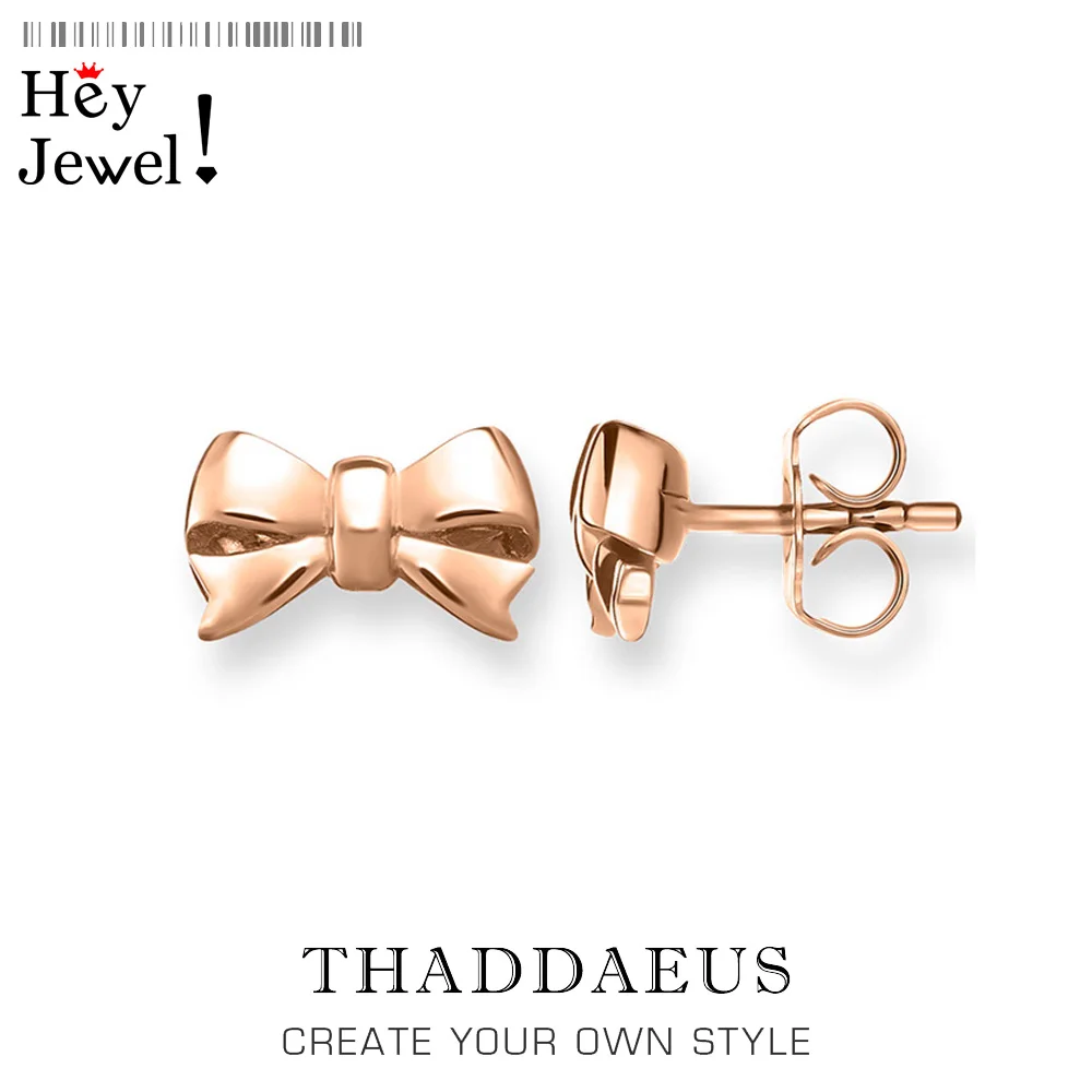 Серьги гвоздики с бантом Блестящие модные ювелирные изделия в европейском стиле