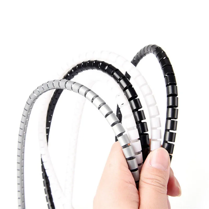 

16/22/28mm Flexible Management Spiral Tube Cable Organizer Wire Wrap Cord Protector Wire Home Office Storage Pipe Cable Winder