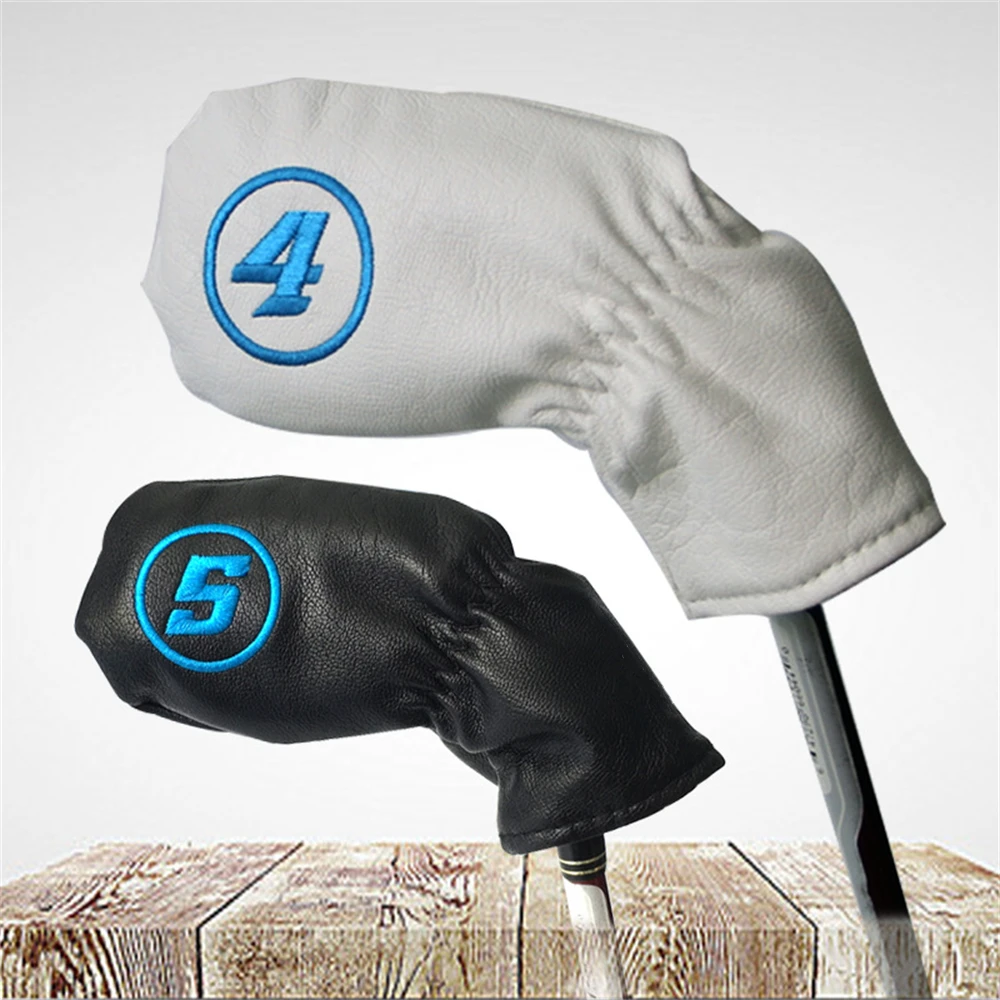 9 Pcs/set PU Plush Lining Golf Club Iron Head Covers Embroidered Alphanumeric 4 5 6 7 8 9 SW PW AW Waterproof Cover THANSLEE