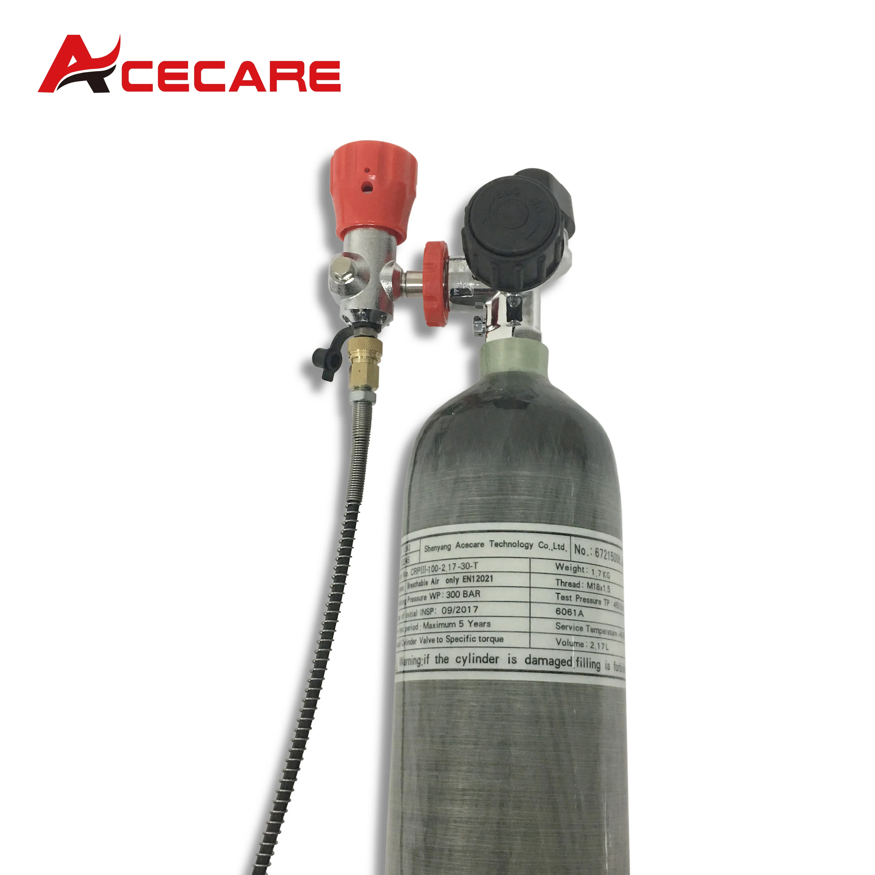 Acecare 2L/3L Hpa Pcp резервуар для подводного плавания Воздушный бак винтовка бутылка