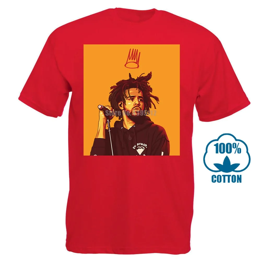 Красный J Cole футболка Dreamville Festival Cole Word черная Хлопковая мужская S 6Xl - Цвет: Красный