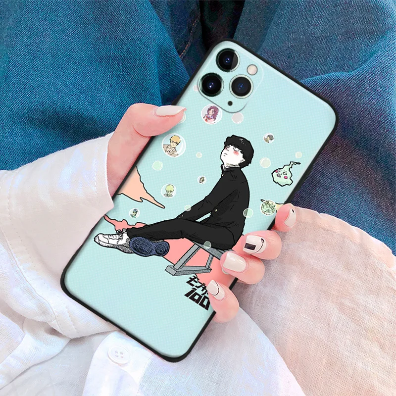 shigeo kageyama mob psycho 100 anime for iphone se 6 6s 7 8 plus x xr xs 11 12 mini pro max soft silicone phone case cover shell free global shipping