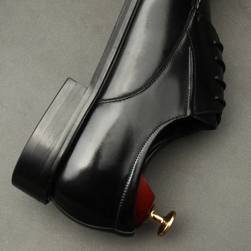 Мужские деловые классические туфли из натуральной кожи мужская обувь высокого