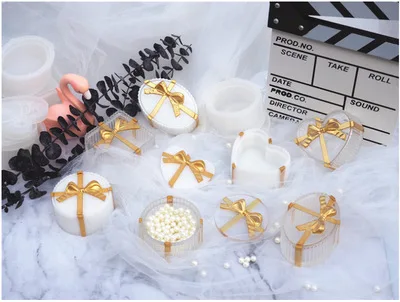 Силиконовая форма из смолы коробка для хранения прозрачная эпоксидная Круглый