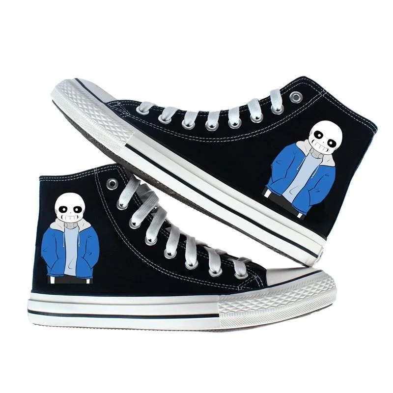 

Anime Game Undertale Sans Cosplay Casual Canvas Shoes plimsolls rope soled shoes