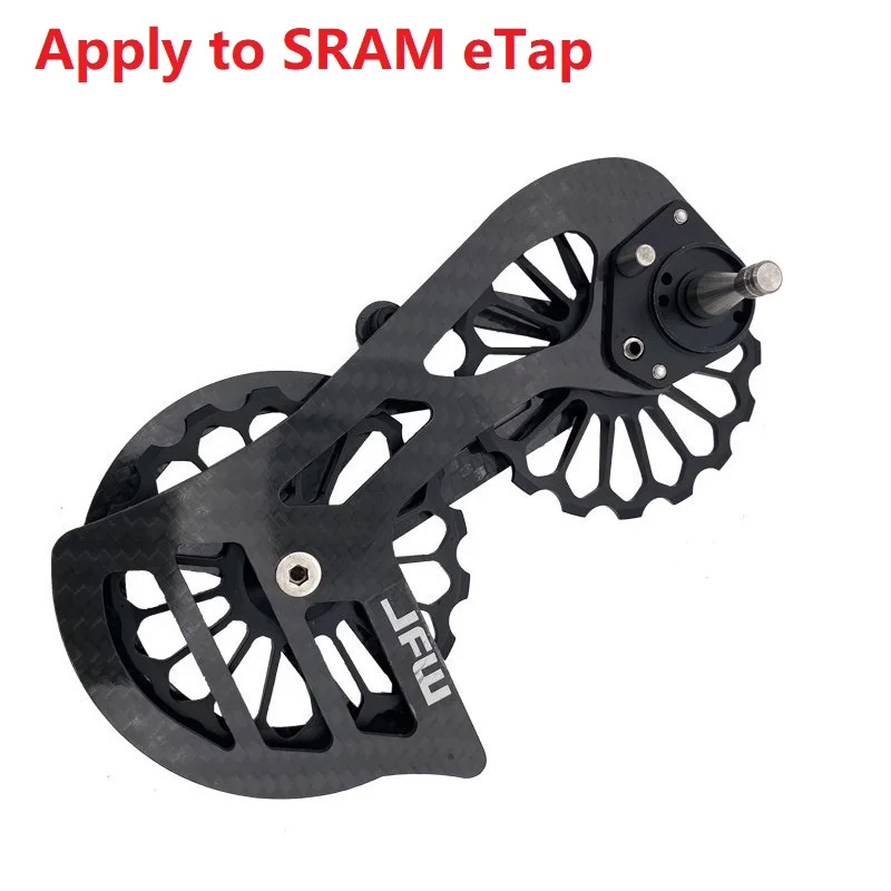 17T Bicycle Carbon Fiber Ceramic Bearing Jockey Pulley Wheel Set Rear Derailleurs Guide Wheel For SRAM eTap