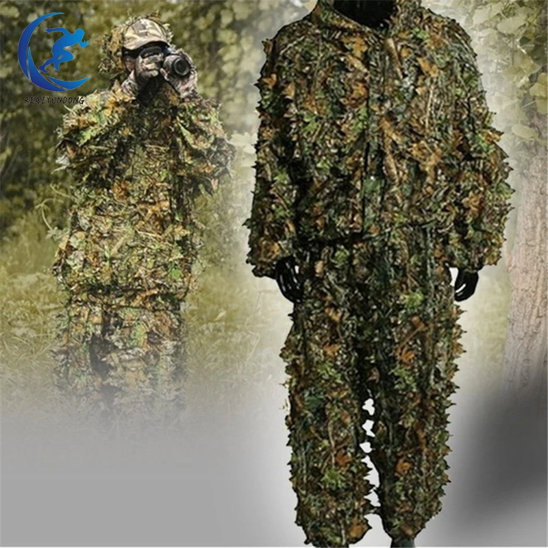 Охотничий костюм Ghillie тактическая камуфляжная одежда CS 3D бионическая
