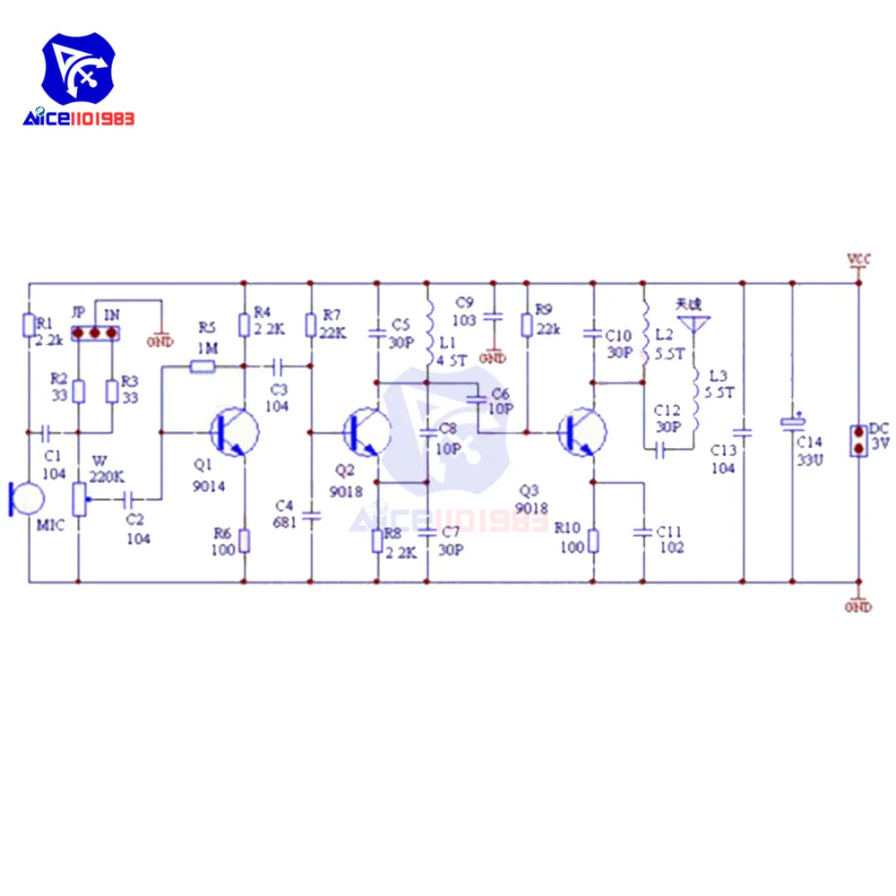 Diymore FM радио 80 МГц 103 высокой частоты Беспроводной микрофон модуль
