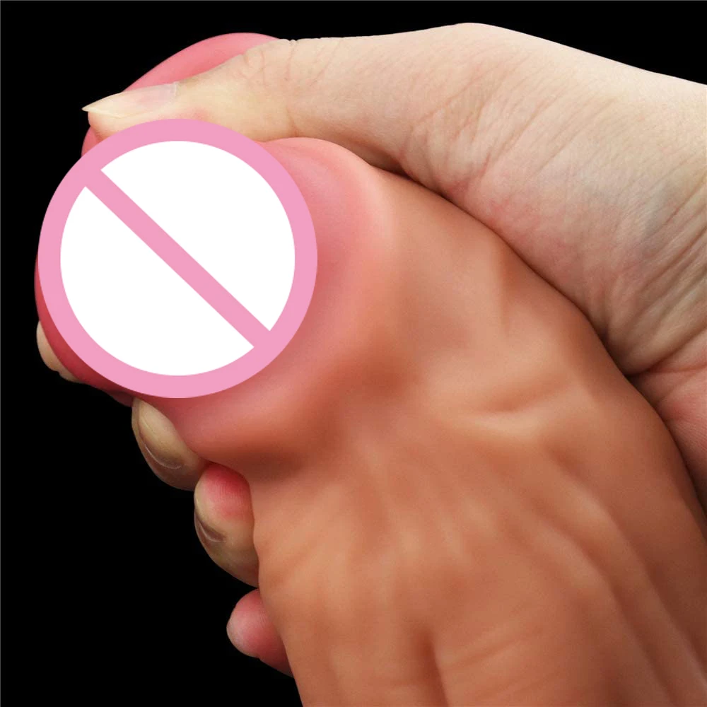 Большой фаллоимитатор анальный с двойной плотностью реалистичный огромный на