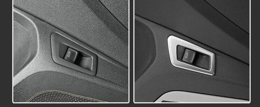

For Volkswagen vw T-ROC TROC 2017 2018 2019 Accessories Car trunk switch button stainless steel decorative frame