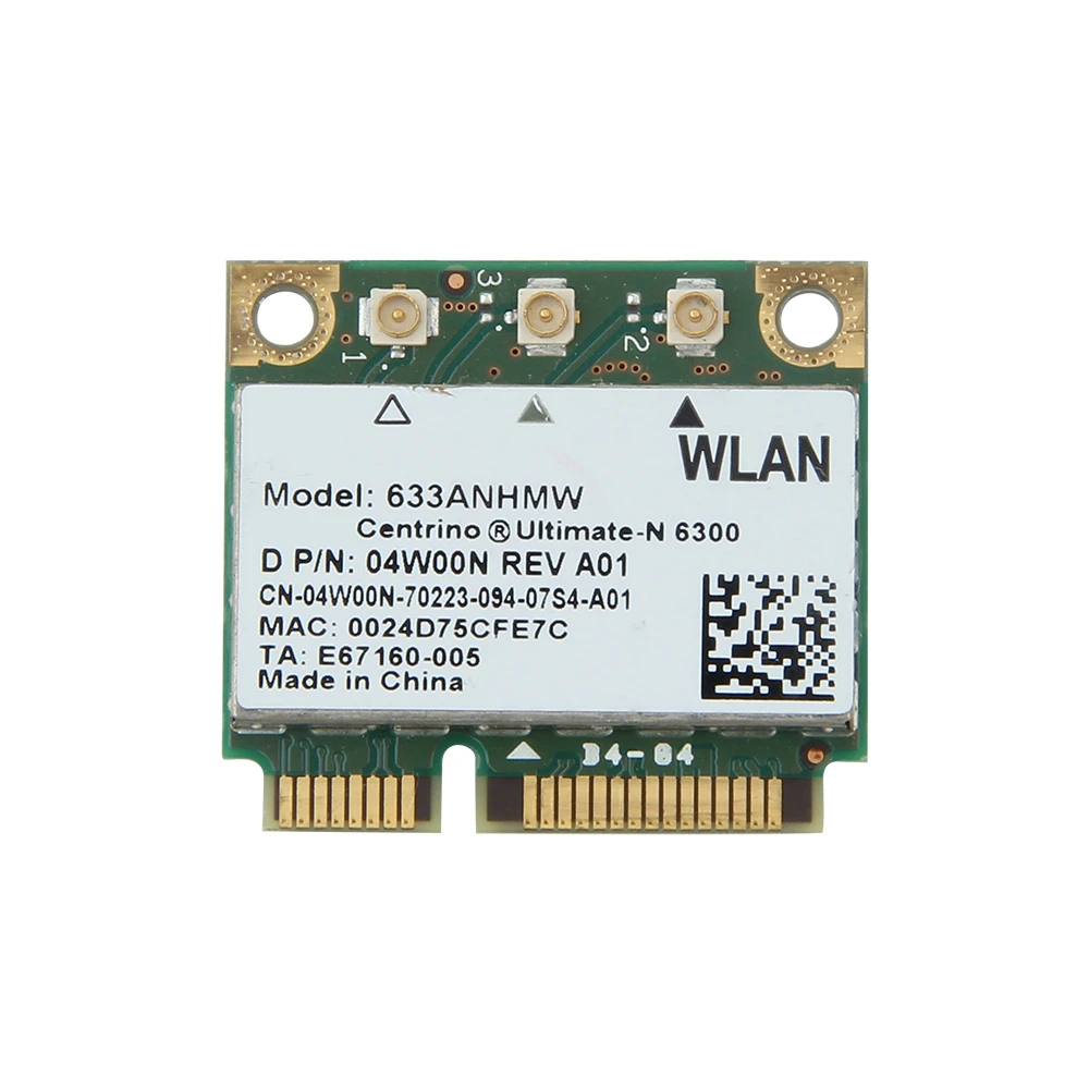 450 Мбит/с беспроводной N Wlan Wi Fi двухдиапазонный Ultimate 6300 633ANHMW 6300AN Половина мини PCI E