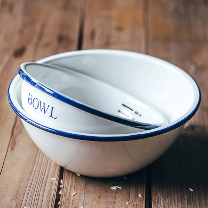 Классические синие весы чистого белого цвета утолщенная фарфоровая чаша с