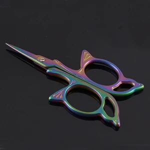 Маленькие ножницы ручной работы из нержавеющей стали в стиле ретро