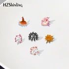 Акриловый значок для лацканов с изображением лисы из аниме, эпоксидные украшения