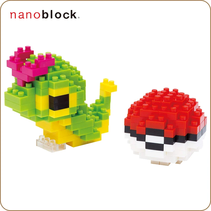 Nanoblock Покемон Пикачу NBPM-010 гусеница и монстербол 170 шт аниме мультфильм Алмаз