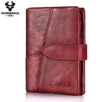 short women genuine leather wallet with coin purse rfid card holder mini top quality ladies clutch cowhide portefeuille homme