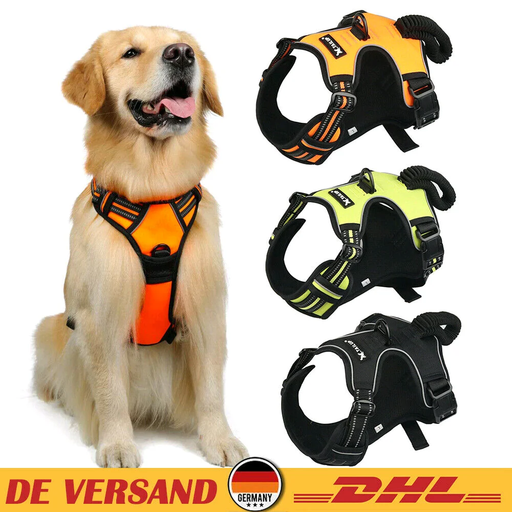 Поводок для собак S/M/L/XL без тяги Регулируемый светоотражающий жилет домашних