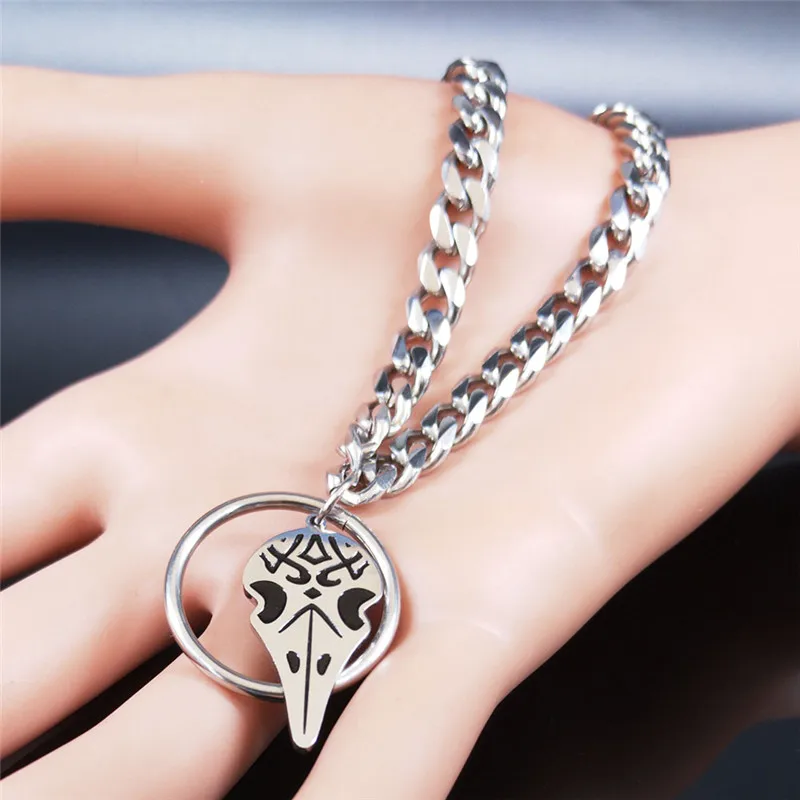Женское Ожерелье из нержавеющей стали в стиле панк Серебряное колье ювелирные