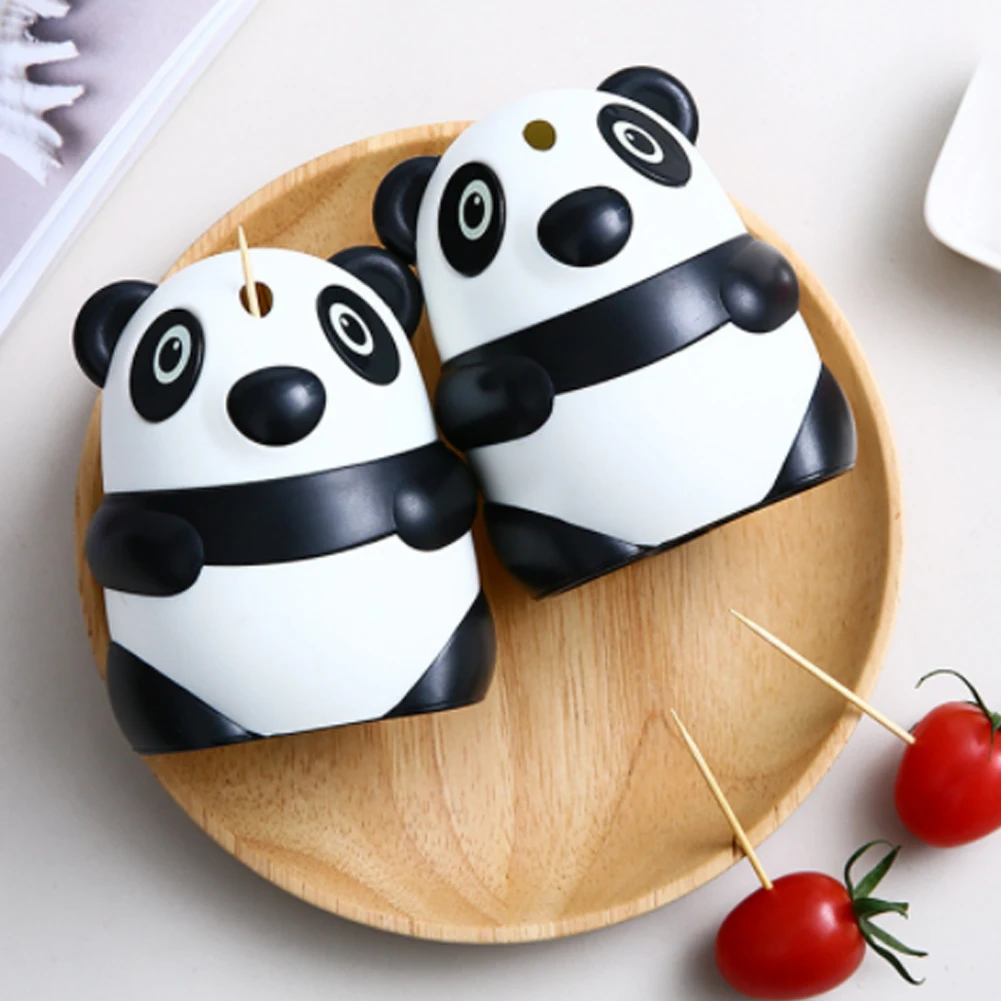 

Creative Automatic Toothpick Toothpick Box Fashion Personality Cute Panda Function Cute Panda Cartoon Holder Cute Containers Hot