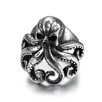 mens viking pirate nautical ship kraken octopus ring 316l stainless steel jewelry seaman rings for men punck biker jewelry gifts